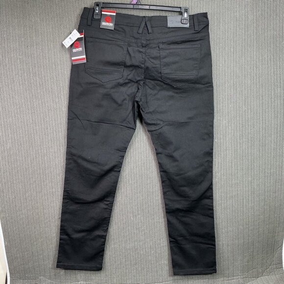 Akademiks Mens Size 38x32 Black Straight Fit Stretch Denim Jeans Casual Wear - Picture 2 of 11